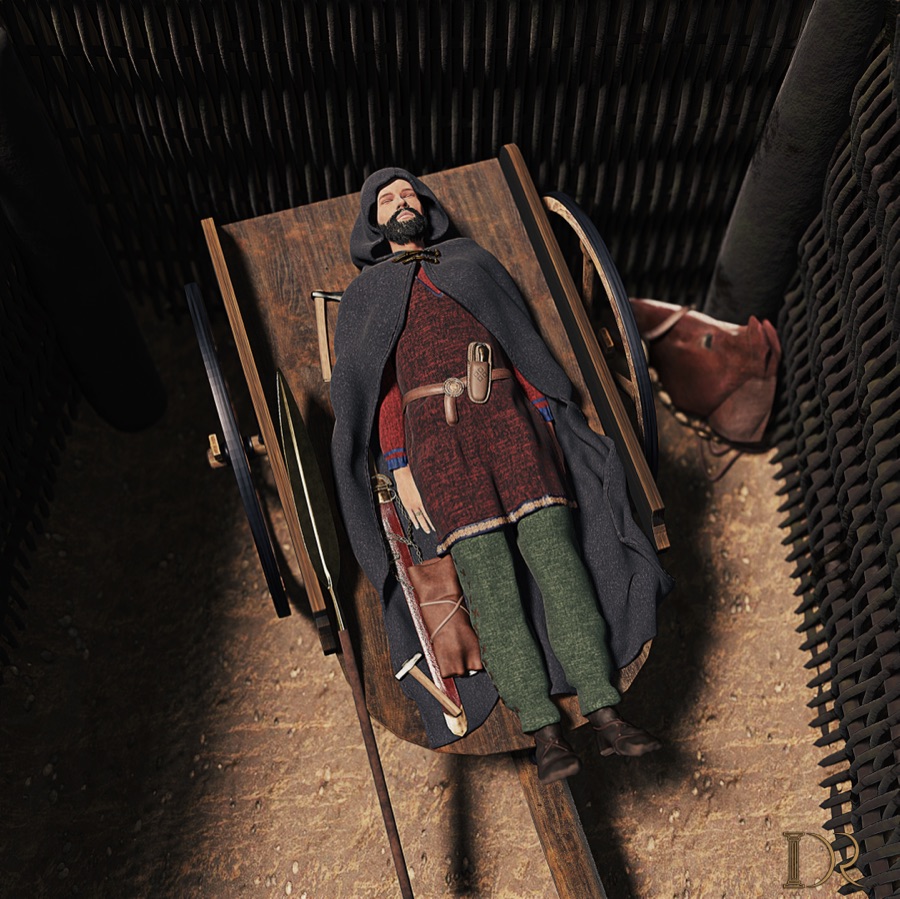 Restitution 3D de la tombe à char d'Orval